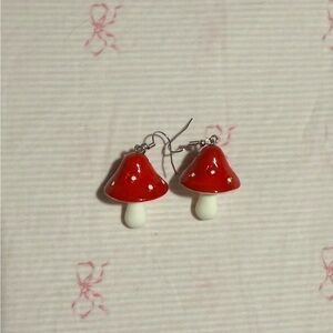 Red Mushroom Earrings
